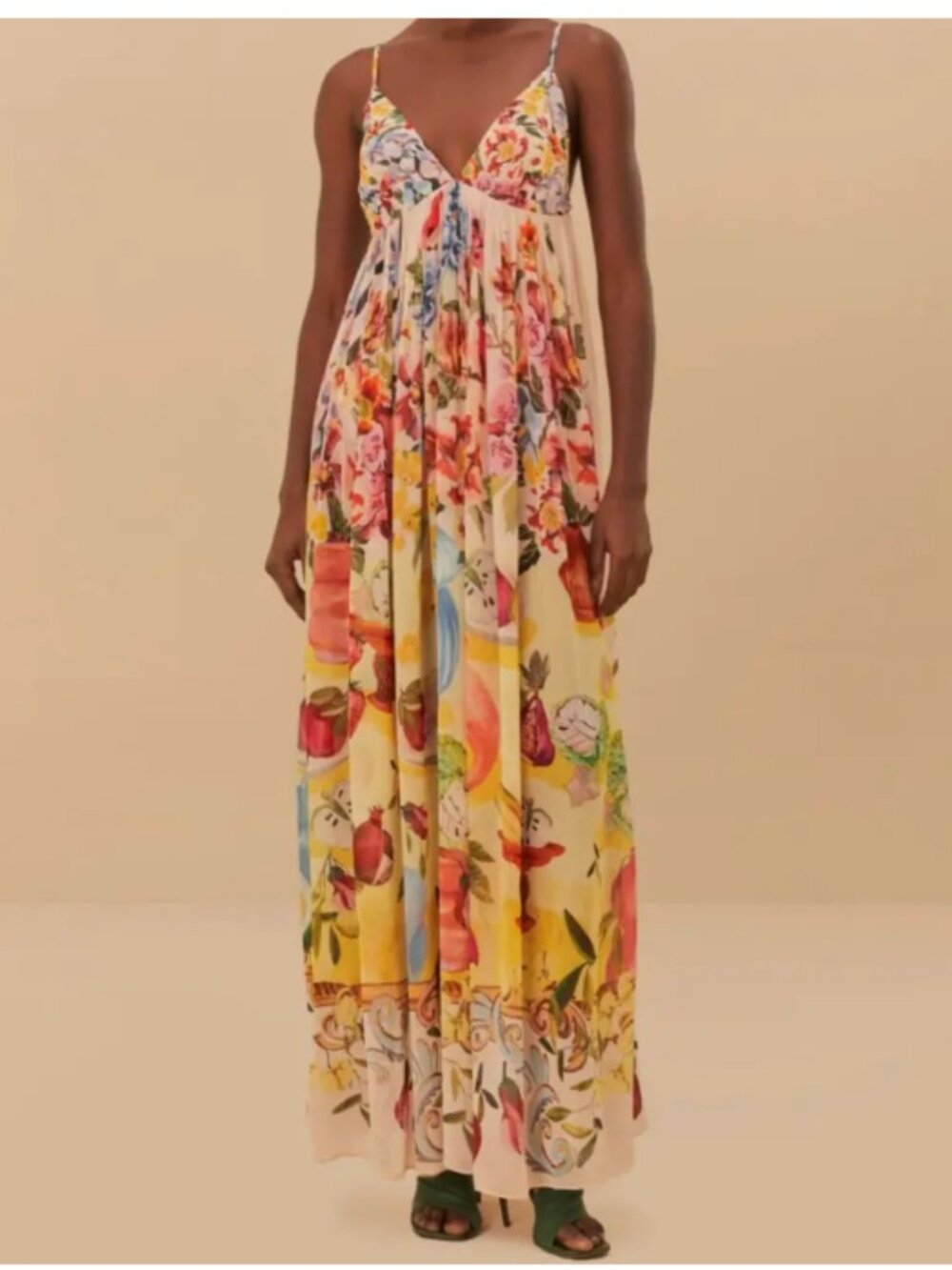 NWT Farm Rio Garden Terrace Pink Maxi Dress Pink
